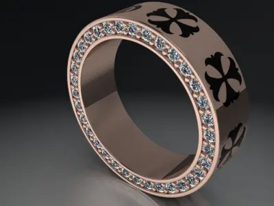 Chrome Heart Ring 3D PRINTING MODEL 3D print model