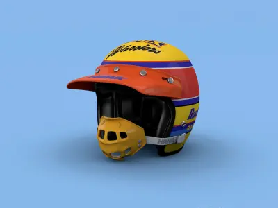 BMX Vintage Helmet 70s Warriors  3D model
