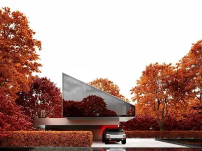 TESLA CYBERTRUCK House Revit 3D Model Low-poly 3D model