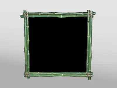 Bamboo Picture Frame Low-poly 3D model