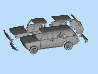 PrintablesSTL Lada Riva Nova Signet 2104 Classic Cars 3D print model
