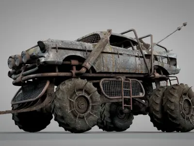 Apocalyptic War Cars v1 3D model