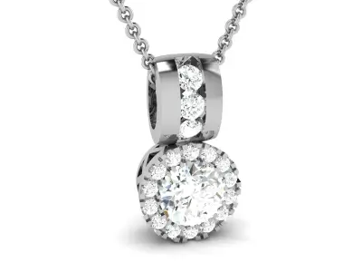 Women Pendant 3DM STL OBJ FBX Render Details 3D print model 8