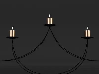 Candlestick set 9 candle holder - candle holder 3D model