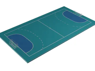 Handball Court Low-poly 3D model