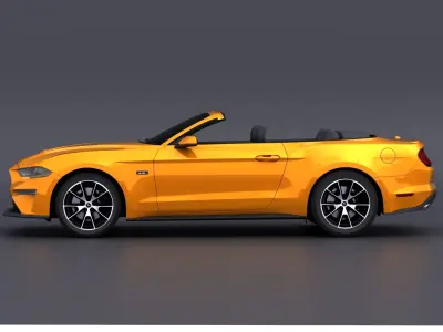 Ford Mustang Convertible 2022  Low-poly 3D model