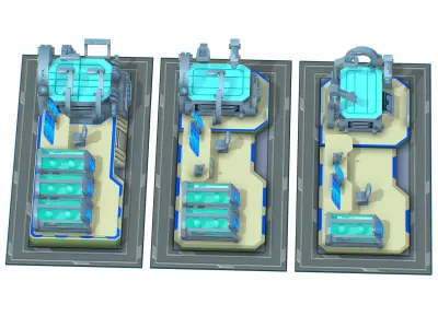 isometrical medical room hospital 03  Low-poly 3D model
