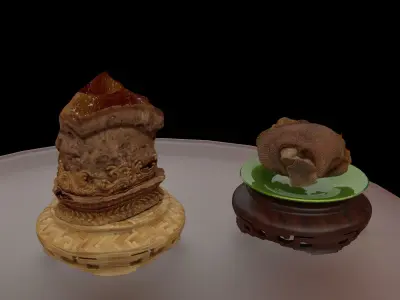 Chinese meat shaped stone  3D model