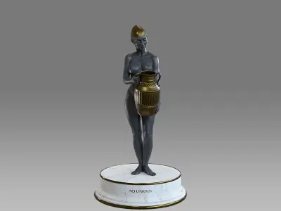 Zodiac Signs Female models pack Low-poly 3D model