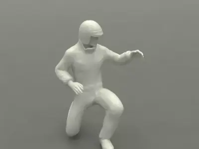 Racing driver 3D print model