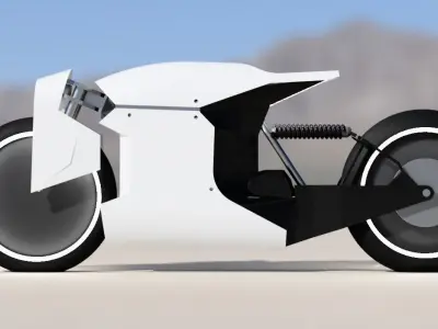Futuristic Motorcycle Concept 3D model