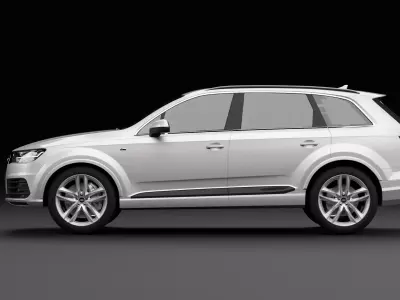 Audi Q7 Tfsi e Grey Light 3D model
