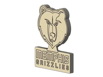 MEMPHIS GRIZZLIES NBA LOGO 3D print model