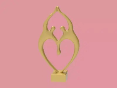 Couple Statue Sculpture 3D print model