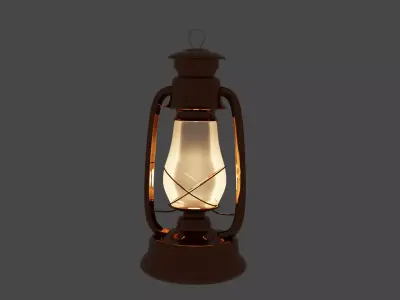 Lamp game-ready old Free low-poly 3D model
