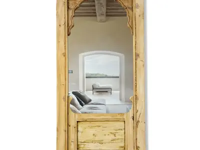 19th Century Bleached Mandwa Arch Mirror 3D model