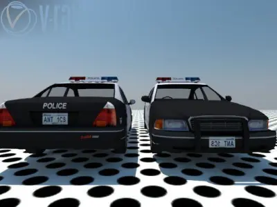 police car lowpoly Free low-poly 3D model