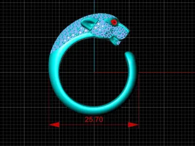 lion ring  3D print model