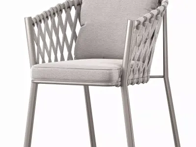 black garden lerak chair 3D model