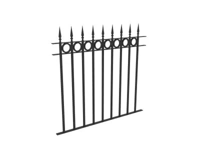 fence wrought iron railings Free 3D model