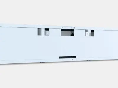 BESTA TV bench with doors 18 Low-poly 3D model