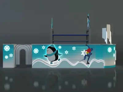 kiosk for ice skating equipment and supplies a657a 3D model