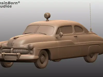 Mercury Eight 1949 Classic American Sedan 3D Model 3D print model