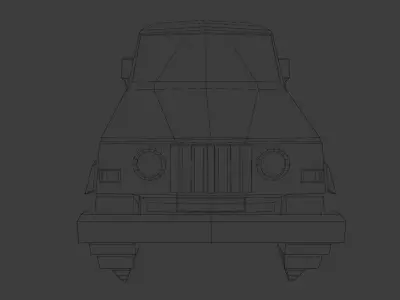 Low Poly Jeep Vehicles 3D model