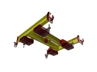 BIG-BAG ATTACHMENT FOR FORKLIFT BLADES Low-poly 3D model