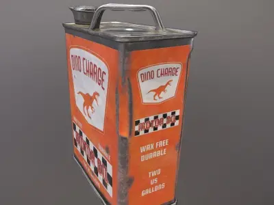 motor oil retro tint can Low-poly 3D model