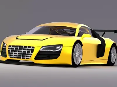 Audi R8 LMS Low-poly 3D model
