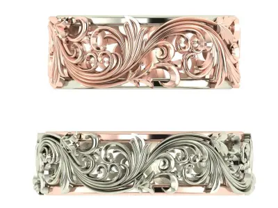 openwork wedding rings 3D print model 3D print model