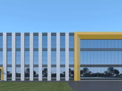 Industrial Building Factory 3D model