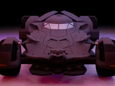 BATMAN CAR FULL RIGGED FULL GOOD MATIRIAL 3D model