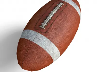 Rugby Low Poly PBR Model american football 3D model