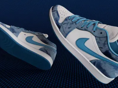 Air Jordan Low WashedDenim Shoes  Low-poly 3D model