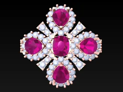 Diamond Ring - Womens Rings - N3464 3D print model