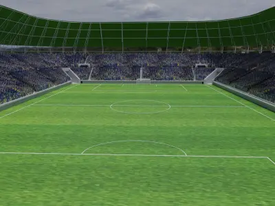 Soccer Stadium - Soccer Fans Low-poly 3D model order