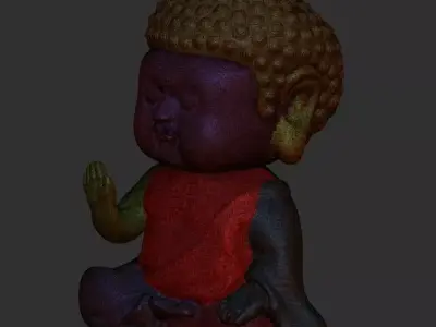 mini budha Low-poly 3D model