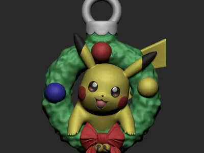 Pokemon - Pikachu Christmas Decoration Free 3D print model