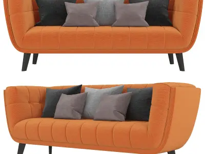Modway Bestow Upholstered Fabric Sofa 3d model Low-poly 3D model