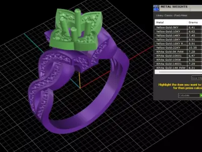 ring woman  3D print model 142
