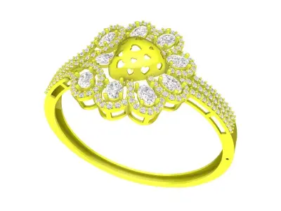 A6438 Luxury Diamond Women Bangle Bracelets 3D print model