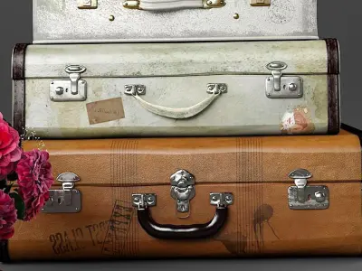 prop decorative suitcase Modern 3D model