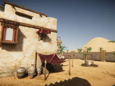 Desert Oasis 1 Update Low-poly 3D model