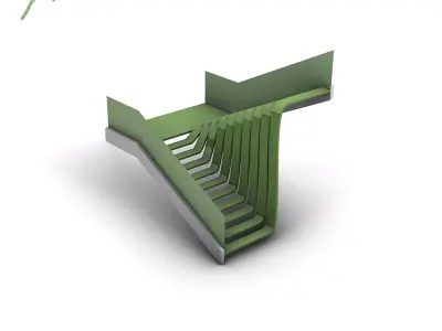 Grasshopper  EX 1  Line SDL  Blend curve Low-poly 3D model