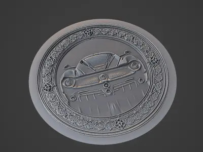 Car Pendant Medallion 3D print model 2