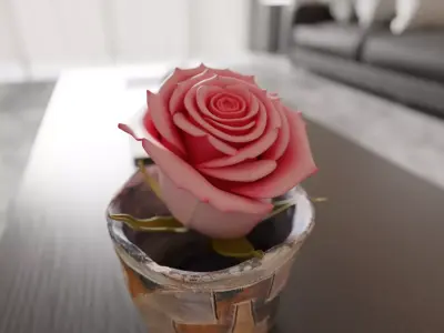 Rose flower 3D print model purchase