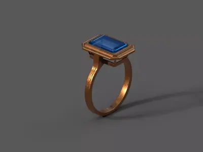 High-Quality 3D Ring Model Low-poly 3D model