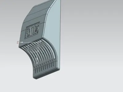 Fiat 126 Polski air intake bonnet 3D model